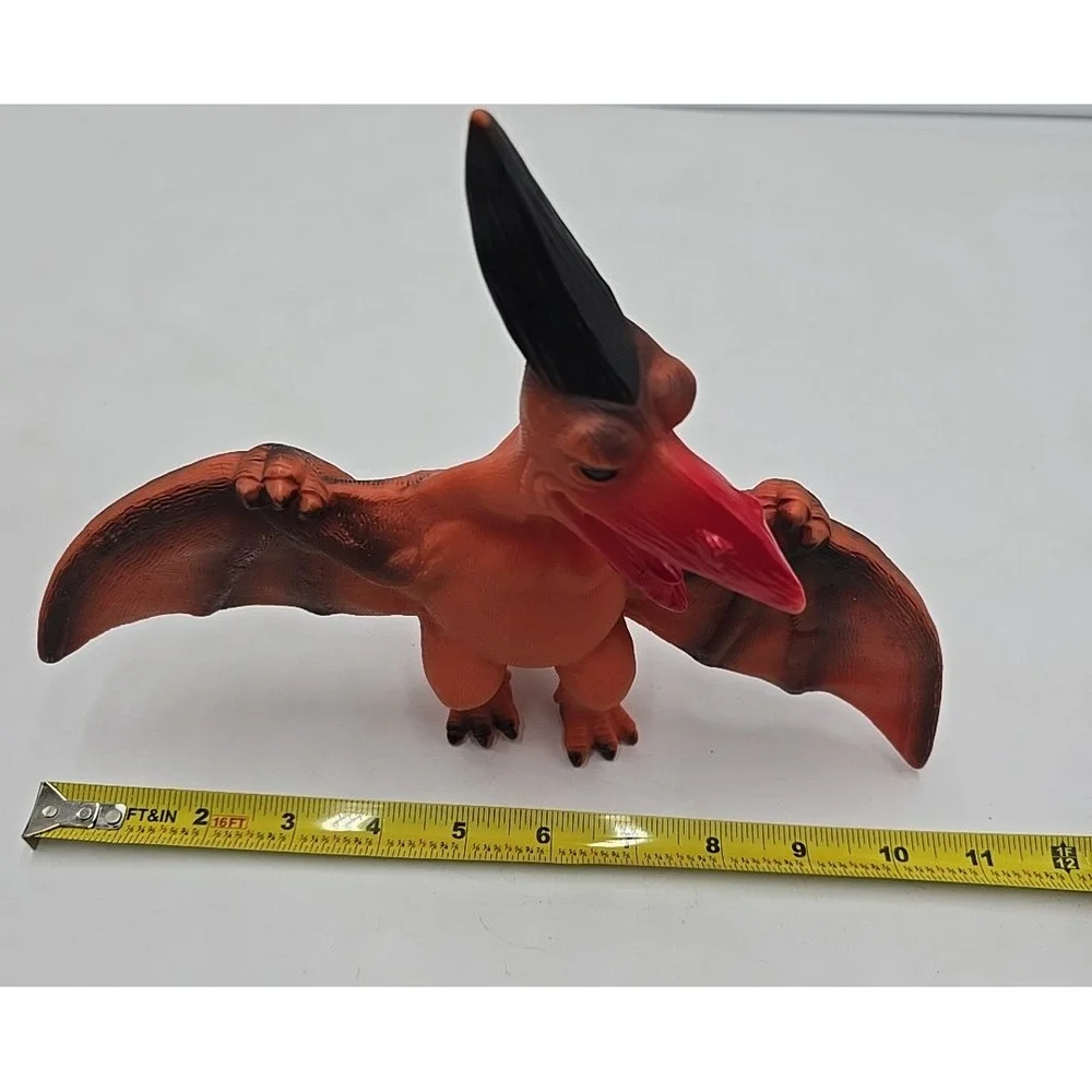 Dinosaur Triceratops Brontosaurus Pterodactyl Soft Rubber Toy Figures Lot‎